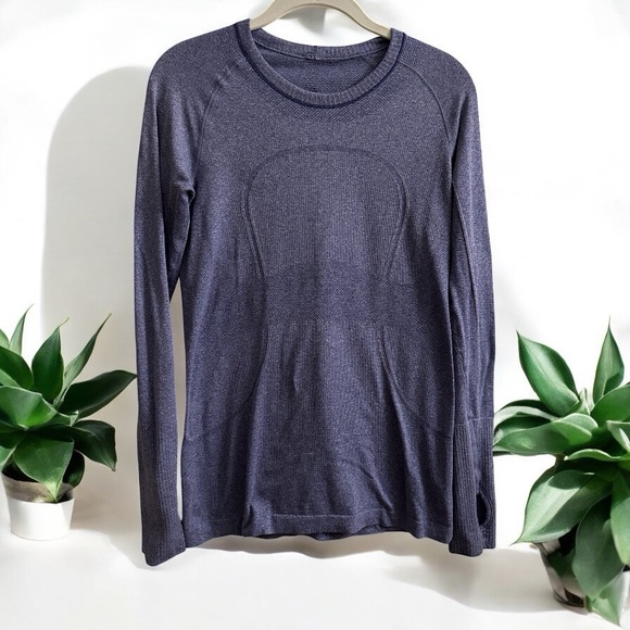 Lululemon Swiftly Tech Heathered Purple Long Sleeve Crew Size 4‎ - Picture 1 of 10